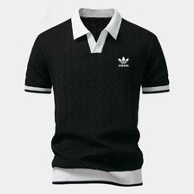 Retro Knit Polo Shirt