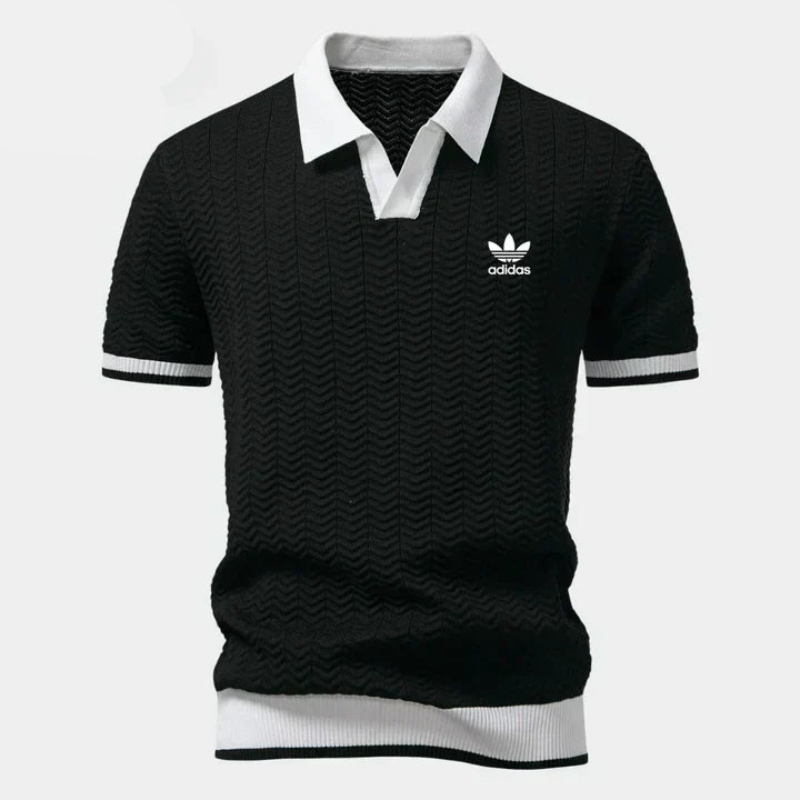 Retro Knit Polo Shirt