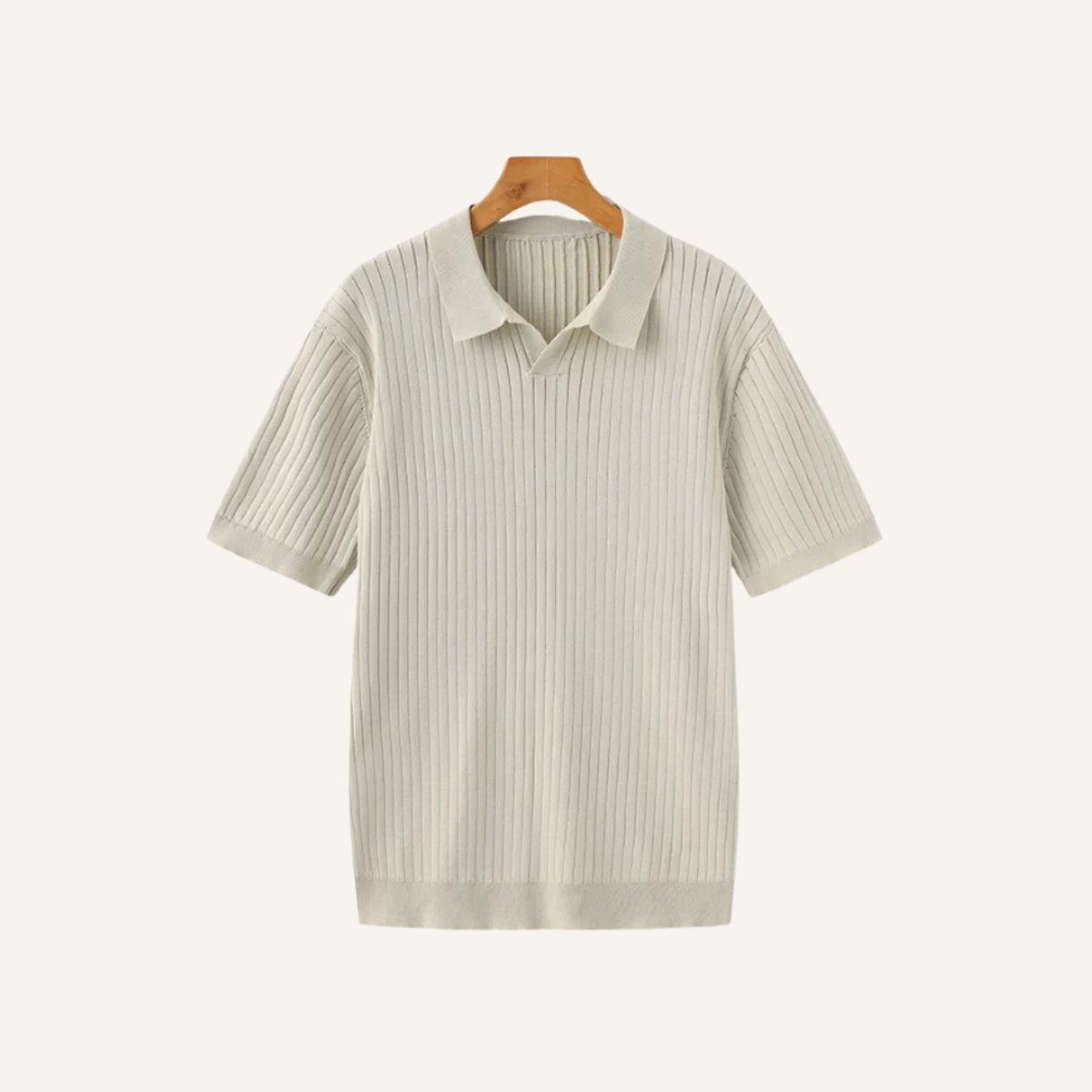 Camisa Polo Canelada Premium Sollome bege