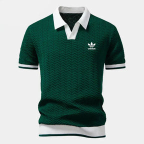Retro Knit Polo Shirt