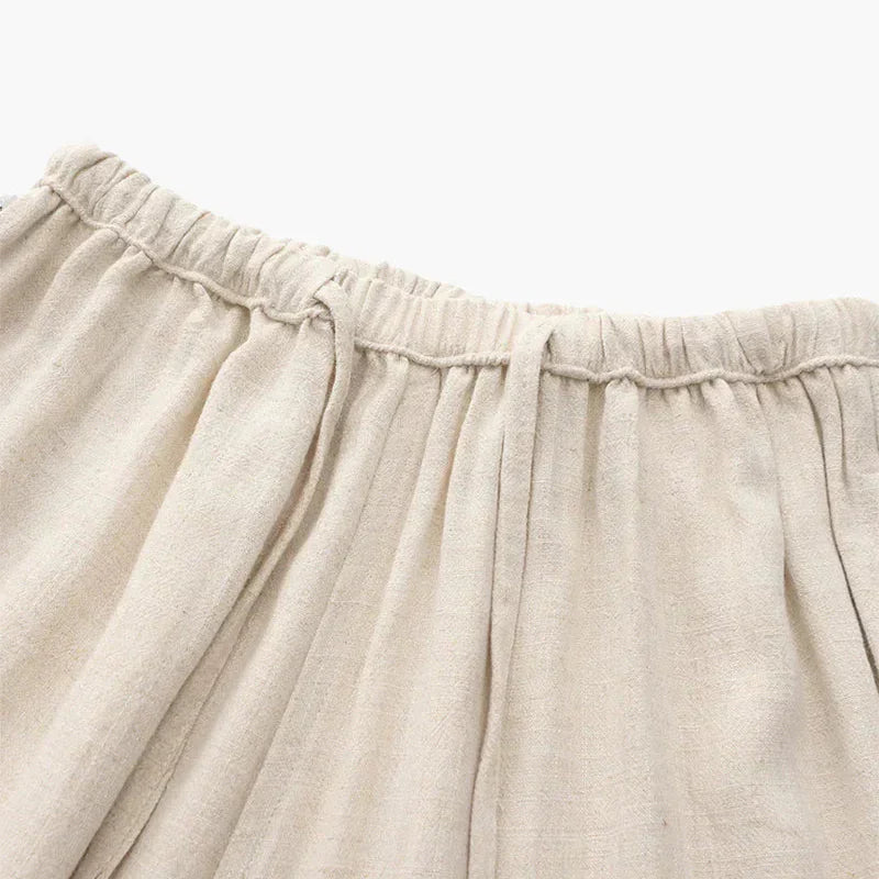 Men's Slim Fit Linen Trousers – Milford beige