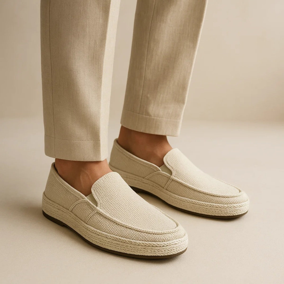 Men's Woven Slip-On Loafer – Nattuli beige