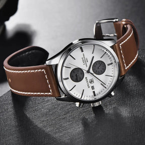Relogio de Couro Marrom Classic Civano