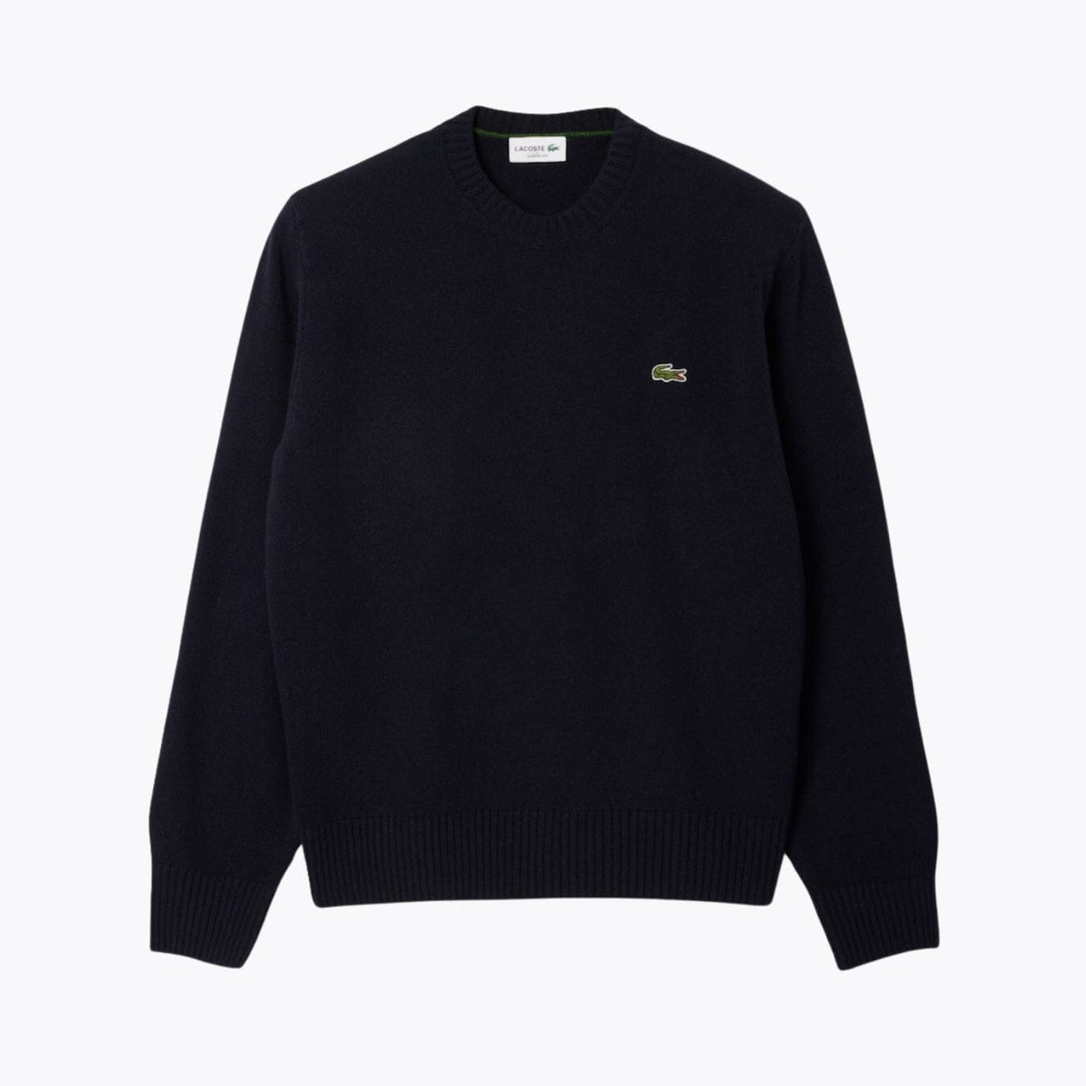 Carded Wool Crew Neck Sweater