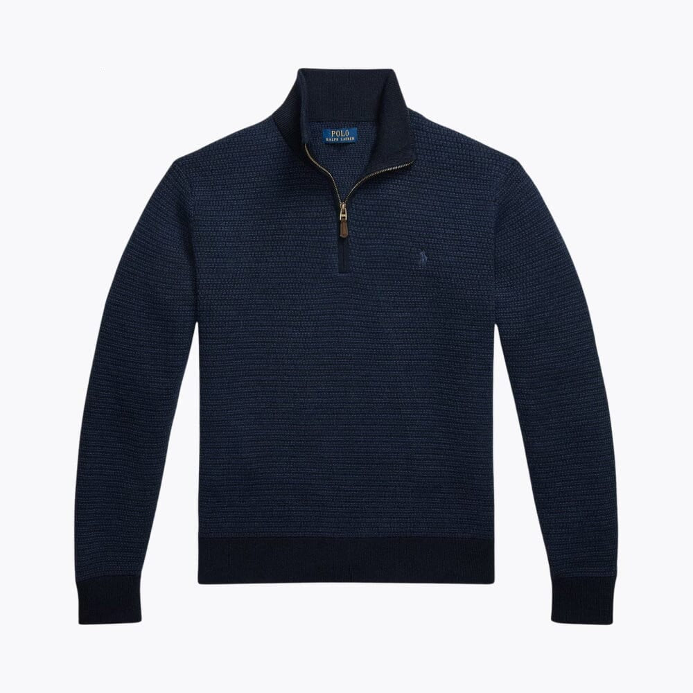Washable Wool Quarter-Zip Sweater