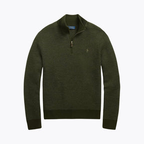 Washable Wool Quarter-Zip Sweater